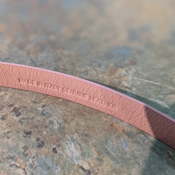 Anderson's Pink Skinny Italian Leather Belt - Picture 2 of 3